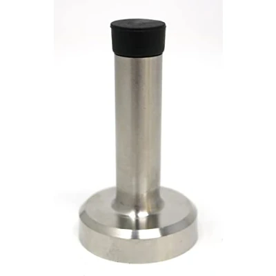 Image of fiXte Stainless Steel Door Stop Wall Floor Mounted Stopper Skirting Board Metal Buffer (75mm)