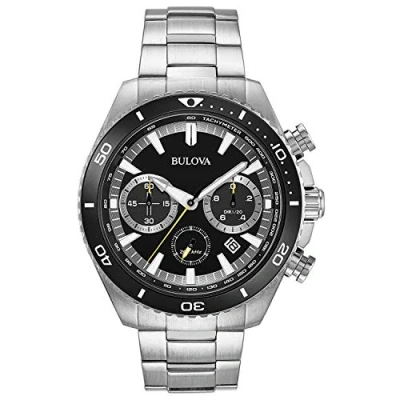 Image of Bulova Mens Chronograph Quartz Watch with Stainless Steel Strap 98B298