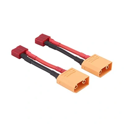 Image of OliRC 2pcs Male XT90 to Female Deans T plug Connector Adapter with 14awg 2in Cable(C100 2)