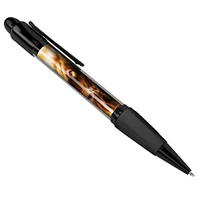 Image of DV DESIGN Majestic Lion Animal Black Ballpoint Pen Art Print Cover Student #8800
