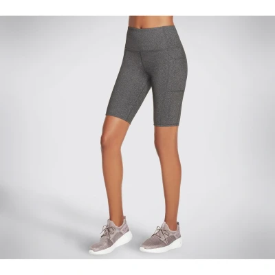 Image of Skechers Women&#039;s Go Walk High Waisted 10&quot; Bike Shorts, Grey, M UK
