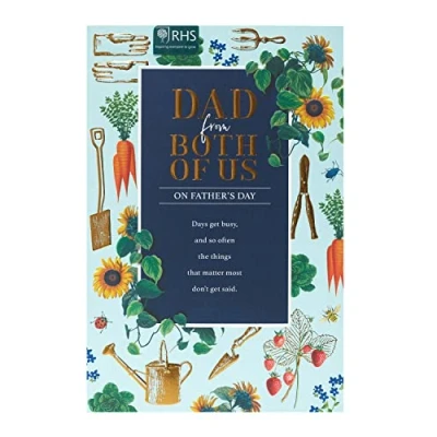 Image of UK Greetings Father&#039;s Day Card for Dad From Both Of Us Gardening Symbols Design