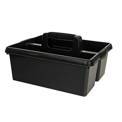 Image of Wham Black Plastic Handy Kitchen Cleaning Tool Utility Caddy Storage Box Tidy