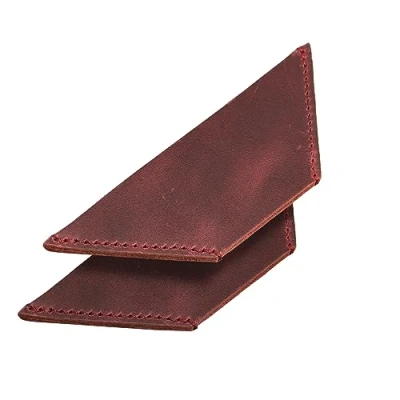 Image of Londo Genuine Leather Handmade Bookmark (Set of 2) (Damson, Triangle)