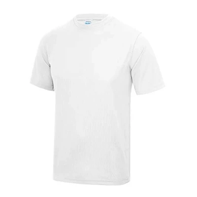 Image of Just Cool Mens Performance Plain T Shirt (L) (Arctic White)