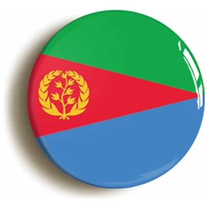 Image of Eritrea National Flag Fridge Magnet (Circular 2inch / 50mm Diameter)