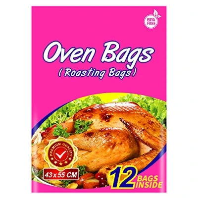 Image of 12xRoasting Oven Bags Turkey Size,Large Cooking Roasting for Meats Chicken Fish Vegetables (1, 43 x 55 cm)