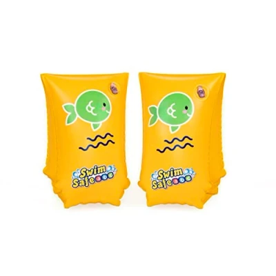 Image of Bestway Inflatable Swimming Armbands for Kids Float Bands Sleeves, Swim Boys and Girls, Ages 5 12, Yellow