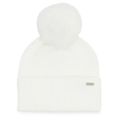 Image of Steve Madden Women&#039;s Duo Beanie Hat, Ivory, One Size