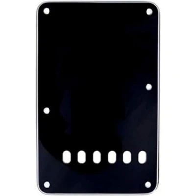 Image of Fender® Stratocaster® Vintage Style Tremolo Backplate Compartment Cover for Strat® 3 Ply Colour: Black