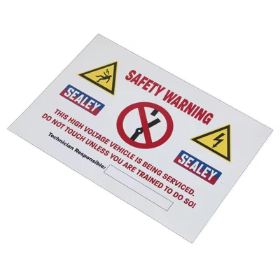 Image of Sealey Hybrid/Electric Vehicle Warning Sign
