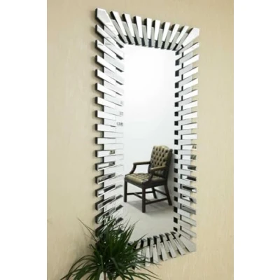 Image of Milton Manor All glass Starburst Wall Mirror 5ft7 X 2ft8 170cm 79cm