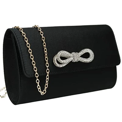 Image of SwankySwans Women&#039;s Daphne Clutch Bag, Black