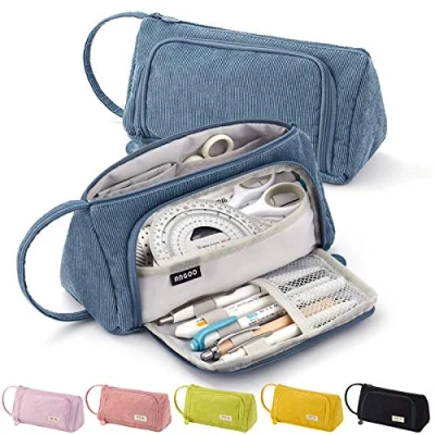 Image of ONCCI Pencil Case Girls Large Capacity Teenager Pens for School &amp; Office (Blue)