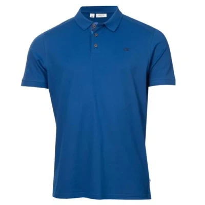 Image of Calvin Klein Mens Campus 3 Button Polo Shirt Dresden Blue Camo XXXXXL