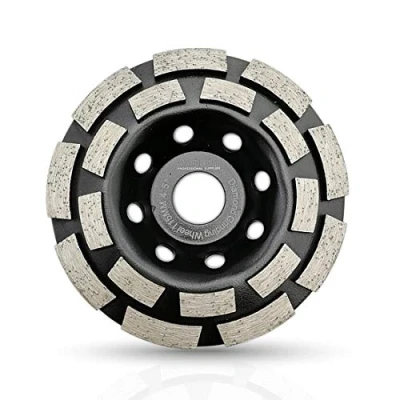 Image of SHDIATOOL 1PK Sintered Diamond Grinding Cup Wheel for Concrete Block Construction material (Double Row, 115mm)