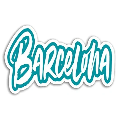 Image of 2 x 10cm Barcelona Vinyl Stickers Spain Travel Sticker Laptop Luggage #17749 (10cm Wide)