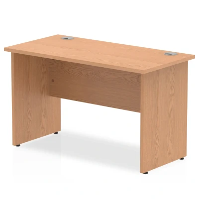 Image of Impulse 1200 x 600mm Straight Desk Oak Top Panel End Leg MI002698