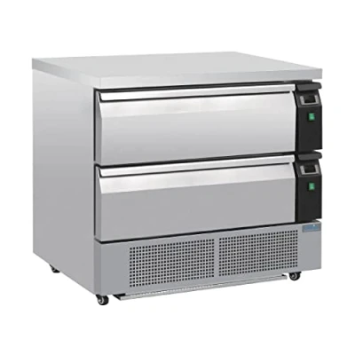 Image of POLAR REFRIGERATION DA996 U Series Double Drawer Counter Fridge Freezer 4 x GN, Stainless Steel