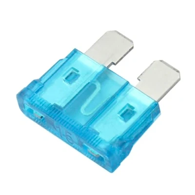 Image of Heschen Standard Blade Fuse ATC 15 Auto Assorted Car Truck 15A Blue Pack of 50