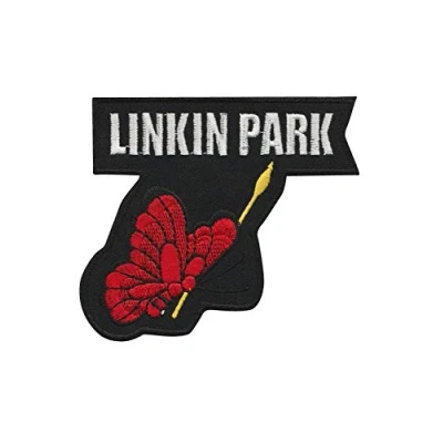 Image of Linkin Park Black Patch Badge Embroidered Iron on Applique Souvenir Accessory