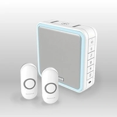 Image of Honeywell Portable Front Door/Back Door Doorbell with Range Extender Halo Light