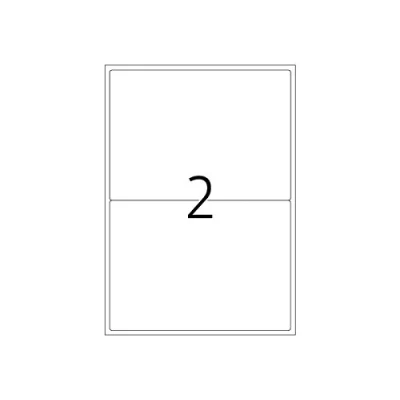 Image of HERMA Self Adhesive Removable Labels, 2 Labels per A4 Sheet, 100 Sheets, 199.6 x 143.5 mm, 200 Blank Multipurpose Stickers, Sticky for Laser &amp; Inkjet Printer, White