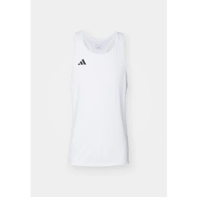 Image of adidas Performance Adizero Singlet Top, Men&#039;s, Size: Small, White