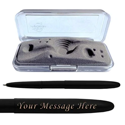 Image of Fisher Bullet Space Pen Matte Black with engraving