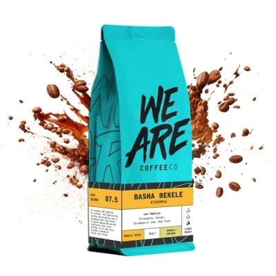 Image of Coffee Beans 1kg Bag, Whole Bean Coffee, Ethiopian Beans, 100% Arabica, Light Roast Speciality, Single Origin (We Are Co)