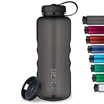 Image of 720DGREE “simplBottle“ Leakproof Sport Water Bottle 1.5 litre, 1.5ltr, 1500ml BPA Free Tritan Plastic Fruit Infuser Sieve Perfect for Kids, School, Gym, Bike, Running, Outdoor