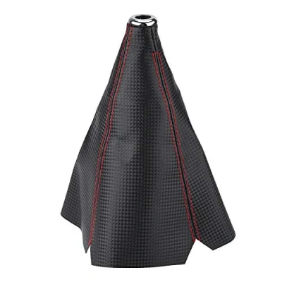 Image of Auto/Manual Gear Shift Knob Cover Gaiter Boot, Universal Shifter Dust Boot Black knob/shift accessories