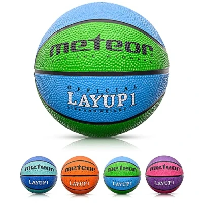 Image of meteor Basketball Ball Layup Size 4 3 1 Youth Ideal for Children Hands 2 10 Years Mini Training Soft Kids Outdoor