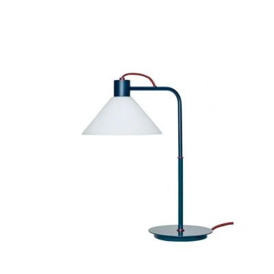 Image of Hübsch table lamp spot, blue, white, glass, iron, E27