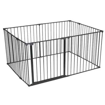 Image of Safetots Play Pen Black 105cm x 144cm, Baby Playpen, Den for Toddlers, Large Easy Installation