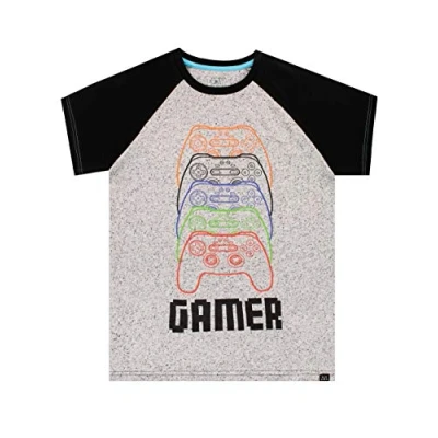 Image of Harry Bear Boys Shirt Gamer Grey 12 13 Years