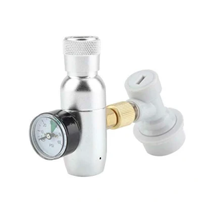 Image of CO2 Regulator SENRISE Regulated Charger Mini Keg Ball Lock Gas Disconnect for Home Draft Beer Bottle Brewing (0 60PSI)