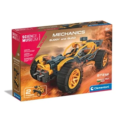 Image of Clementoni Science Museum Mechanics: Buggy &amp; Quad Building Set Educational STEM Toys for Kids (8+ years)