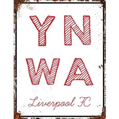 Image of Lewistons Of London Liverpool YNWA Anfield LFC Football Inspired Vintage Retro Man Cave Bar Pub Shed Novelty Gift Tin Wall Décor Metal Sign