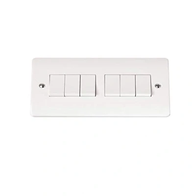 Image of CLICK Mode CMA105 10AX 6 Gang 2 Way Plate Switch