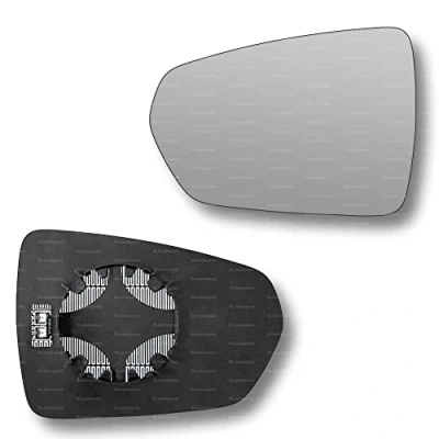 Image of Less4spares Replacement Wing Mirror Glass Left Compatible with Audi A1 2018 2022 CLIP ON Passnager Near Side N/S Heated Convex