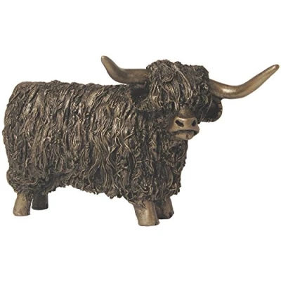 Image of Highland Bull, Standing, Cold Cast Bronze Sculpture by Veronica Ballan (VB019).