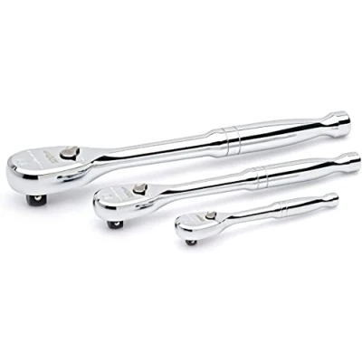 Image of GEARWRENCH 3 Piece 1/4&quot;, 3/8&quot; &amp; 1/2&quot; Drive 120XP Teardrop Ratchet Set 81206P