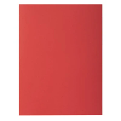Image of Exacompta Ref 217112E Rocks Square Cut Folder 240 x 320mm in Size, Suitable for Holding A4 Documents, 210gsm Coloured Card Red Colour (Pack of 10)