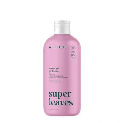 Image of ATTITUDE Body Wash, EWG Verified Shower Gel, Dermatologically Tested, Plant and Mineral Based, Vegan Personal Care Products, White Tea Leaves, 473 mL