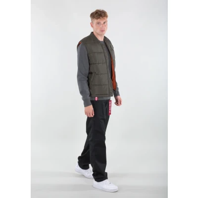 Image of Alpha Industries LW Waistcoat, Men&#039;s, Size: Medium, Dark olive