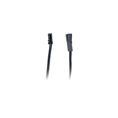 Image of 12V 2M Driver Extension Lead Male/Female 2 Pin Black Integral LED