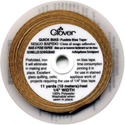 Image of Clover Quick Bias Tape: 6mm x 10m: Gold, cotton, 6