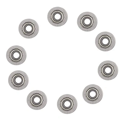 Image of 10pcs U624ZZ Mini U Groove Ball Bearing Guide Pulley Carbon Steel for Rail Track Linear System 4 * 13 7mm