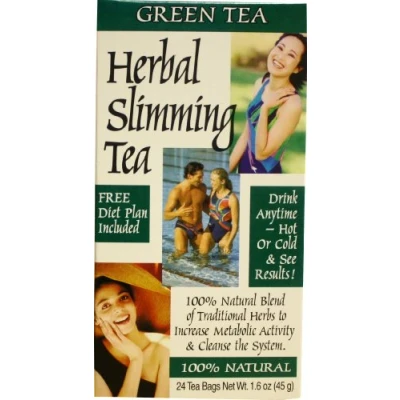 Image of 21st Century Health Care, Herbal Slimming Tea, Green 24 Tea Bags, 1.6 oz (45 g)